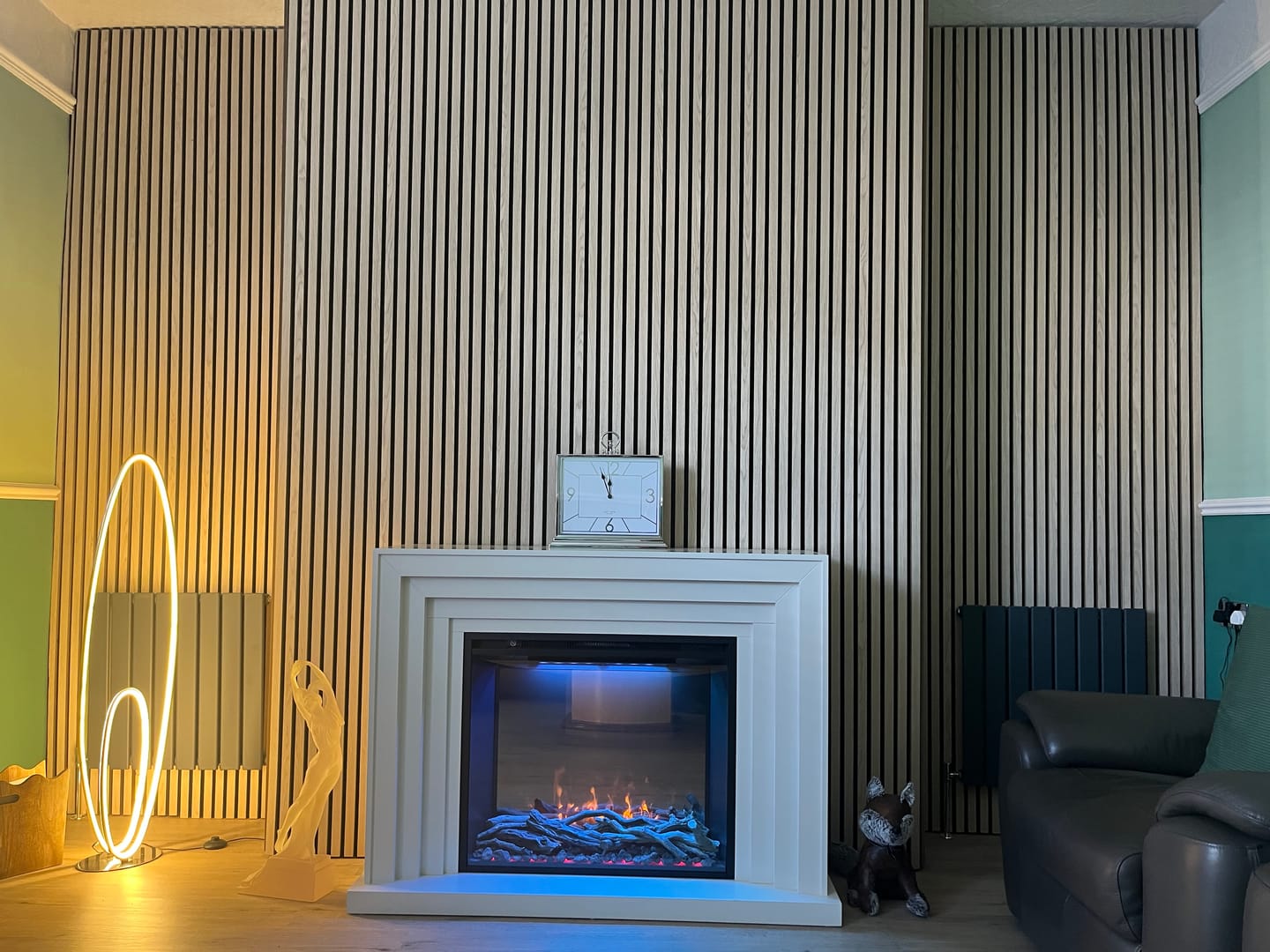 Customer photo review of SlatWall Acoustic Natural Oak Slatted Wall Panel