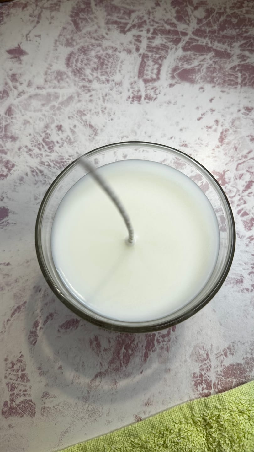 Customer photo review of Cera de Colza + Coco especial Velas en Vaso o de Masaje (BPF)
