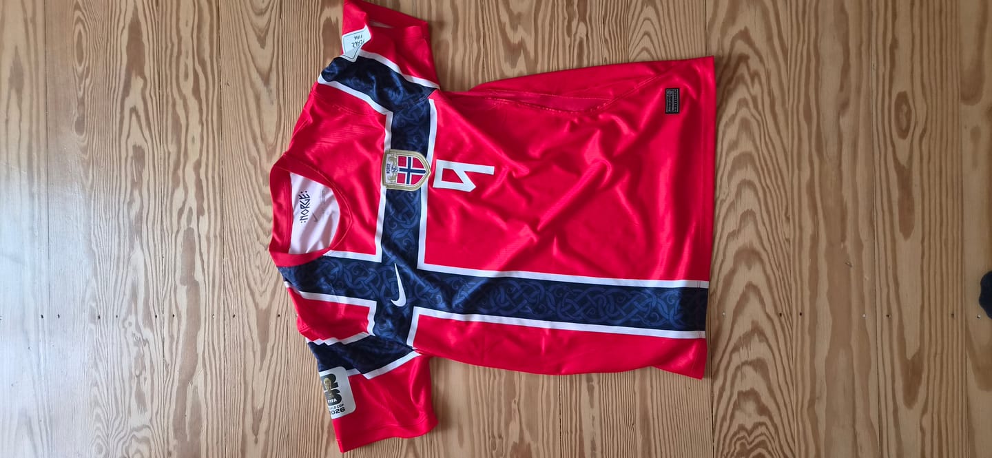 Customer photo review of Erling Haaland #9 Norway 2026 World Cup Home Football Jersey