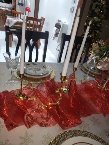 Customer photo review of Cozymere Flameless Taper Candles