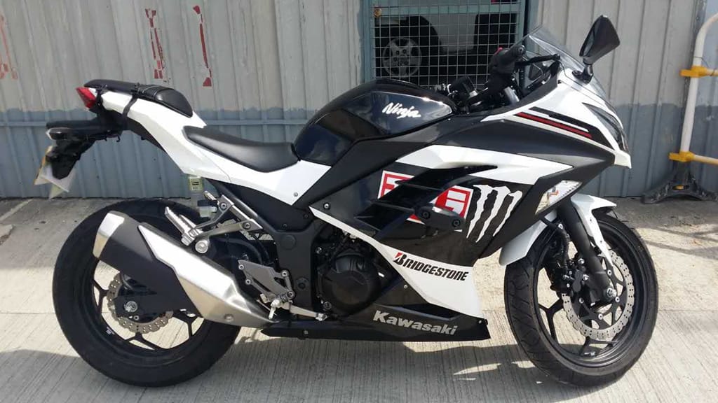 Customer photo review of Black White Monster Fairing Kit For Kawasaki Ninja 300 Fairings 2013 2014 2015 2016 2017 Aftermarket