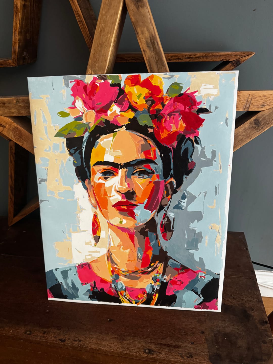 Customer photo review of Expressive Frida | Paint by Number