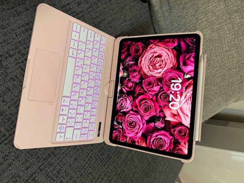 Customer photo review of Y2K Style Rotating iPad Keyboard Case