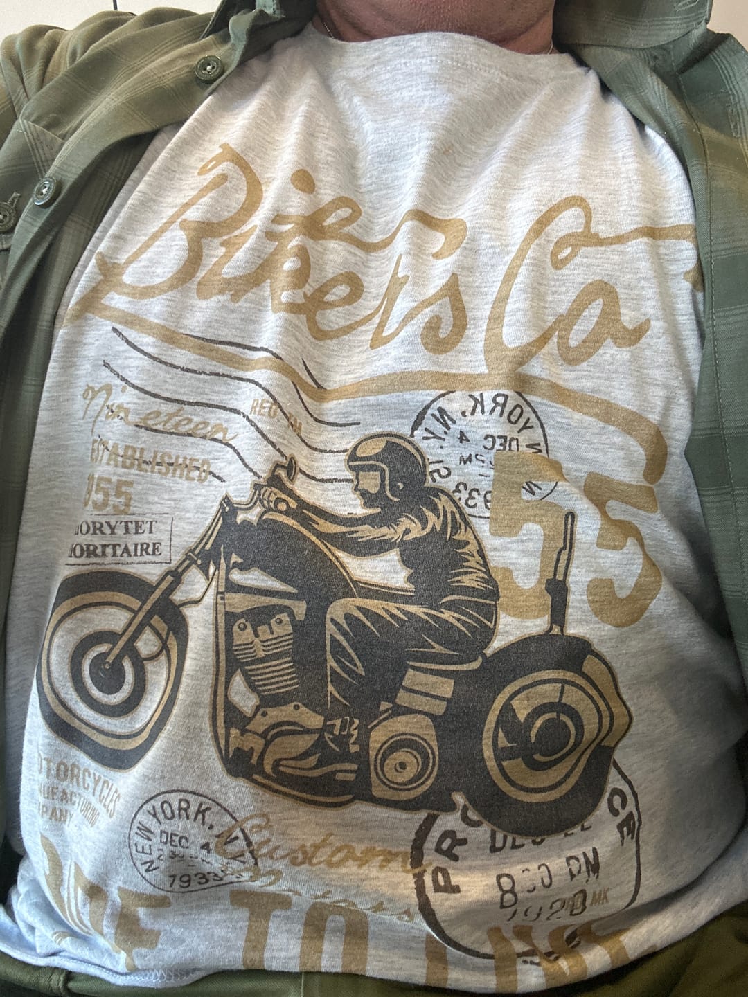 Customer photo review of BIKER CO Ride 55 T-Shirt