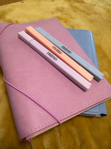 Customer photo review of Refillable Folio in Rose Quartz