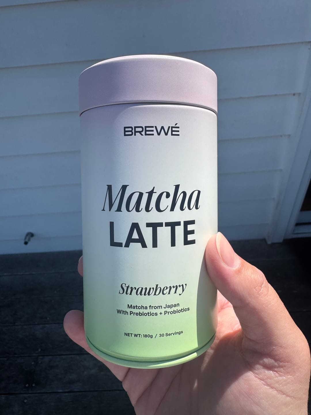 Customer photo review of Strawberry Matcha Latte (Ceremonial Grade + Pre & Probiotics)