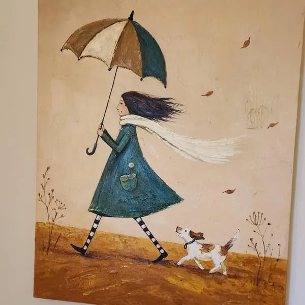 Customer photo review of Modern Folk Art｜Autumn Stroll Companion