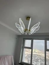 Customer photo review of Gold Chandelier, Iron Frame, Transparent Acrylic Shades