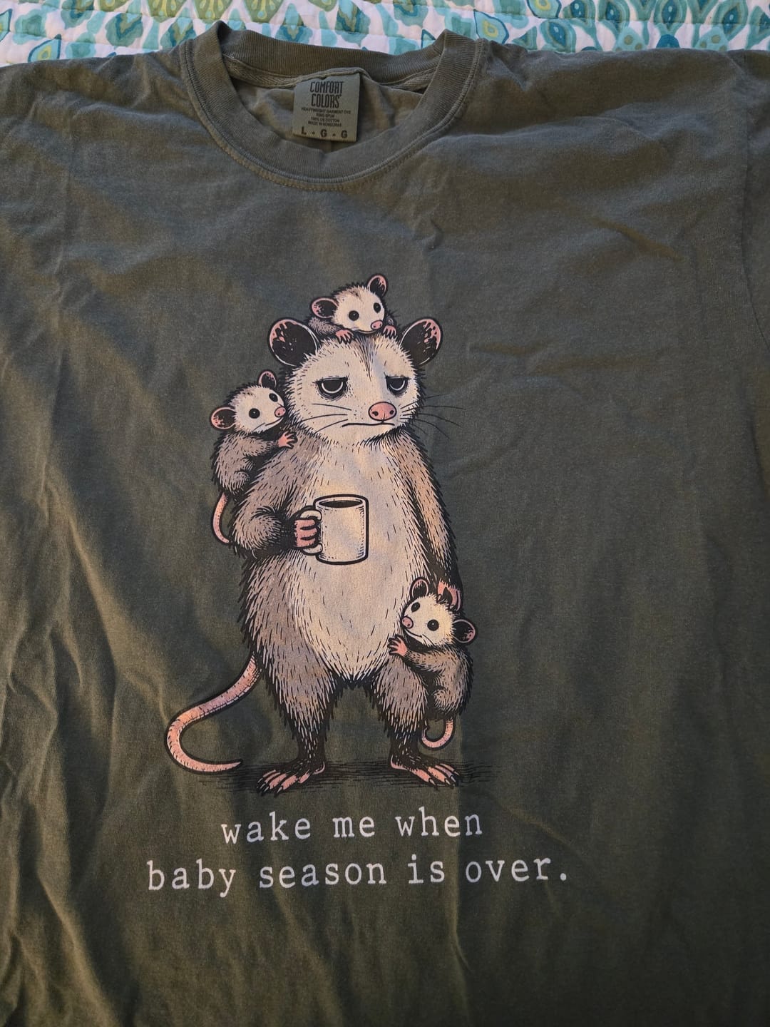 Customer photo review of Baby Season Possum T-Shirt