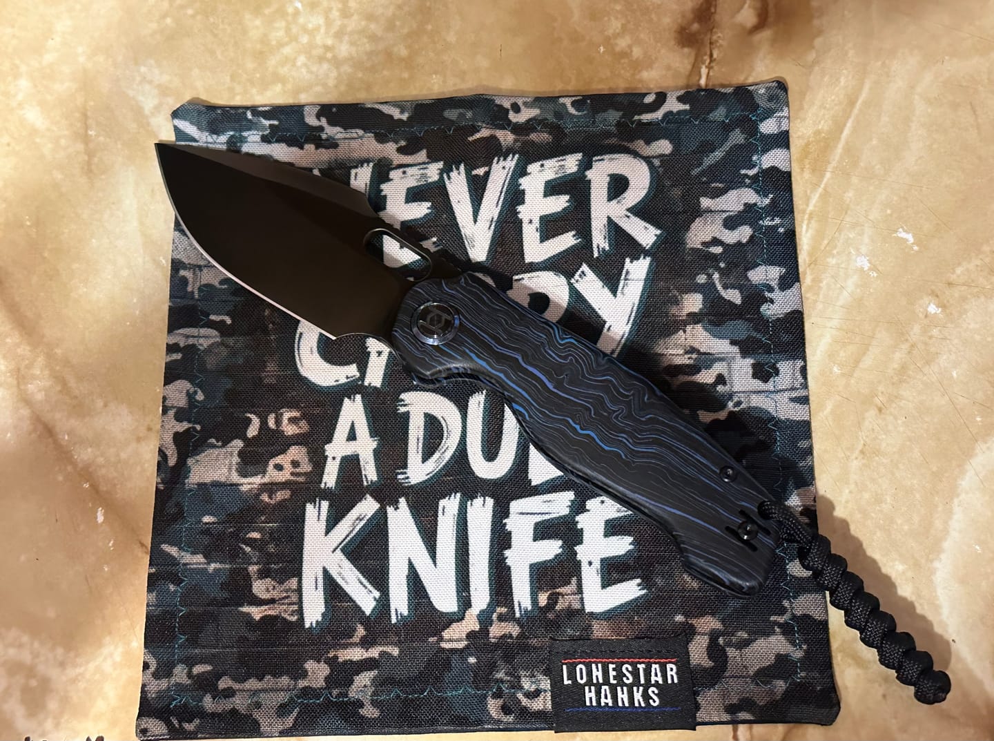 Customer photo review of Kunwu Gringo Verta Lock Pocket Knife Elmax 3.62"