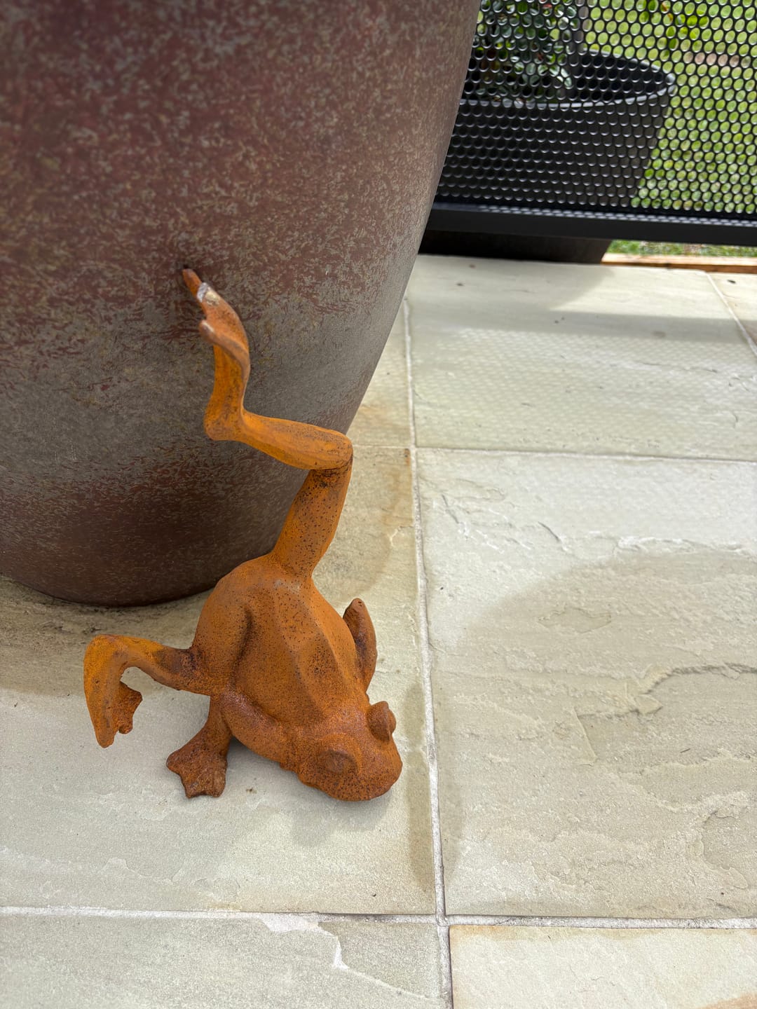 Customer photo review of Major Ribbit French Provincial Frog Statue, Rust Cast Iron 29cm