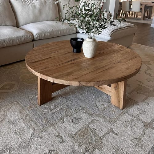 Customer photo review of Sculptural Solid Wood Console — Modern Art Entry Table