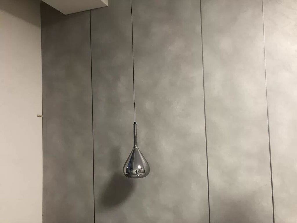Customer photo review of Glass Pendant Light, Polished Gold Frame, 20 cm Shade