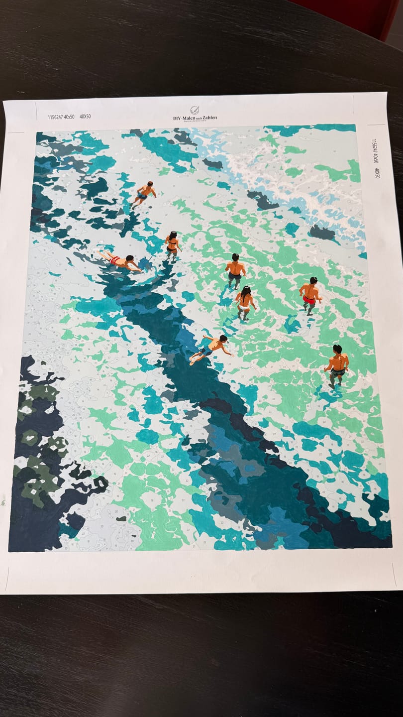 Customer photo review of Malen nach Zahlen - Klares Wasser