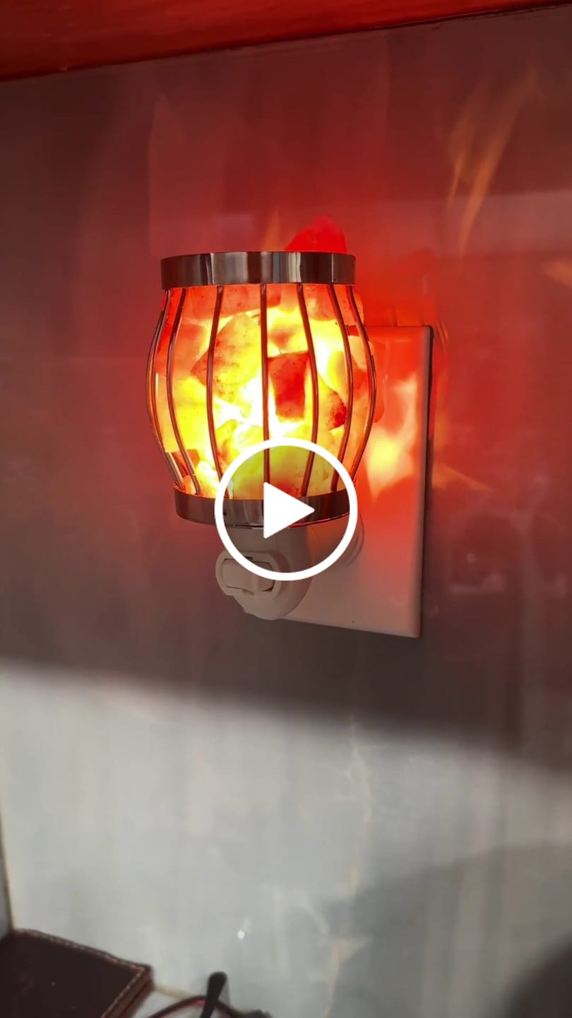 Customer video review of Stainless Steel Basket w/ Salt Rocks- Night Light