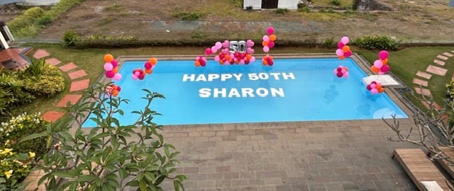 Customer photo review of 🎈 Pool Balloon Decoration Setup