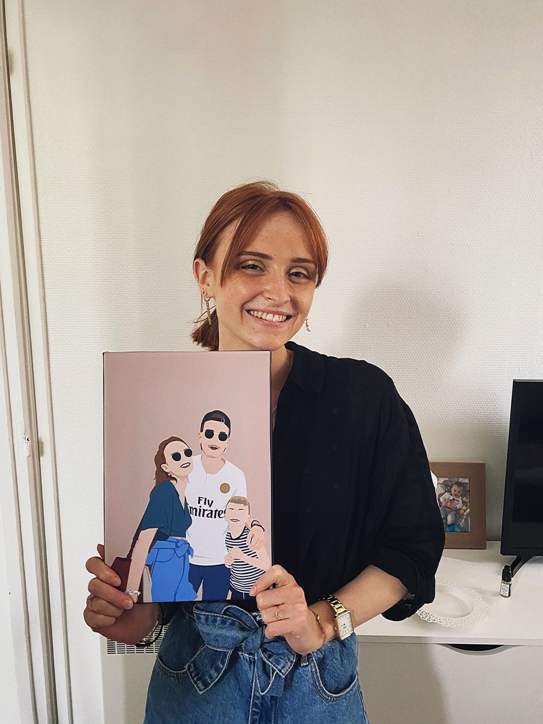 Customer photo review of Portrait Minimaliste (Sur Toile)