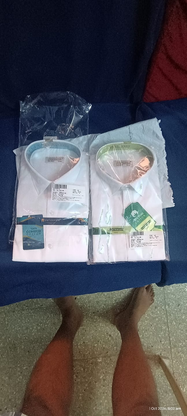Customer photo review of Double Delight White Shirts - 2 Pcs Combo Pack
