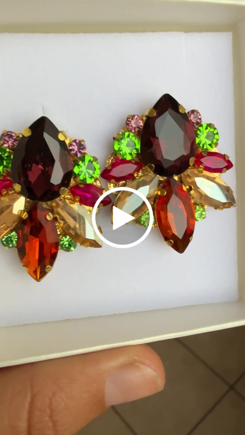 Customer video review of Colorful - (Orecchini Placcati in oro)