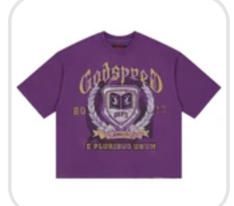 Customer photo review of Godspeed Crest Tee Grape Purple