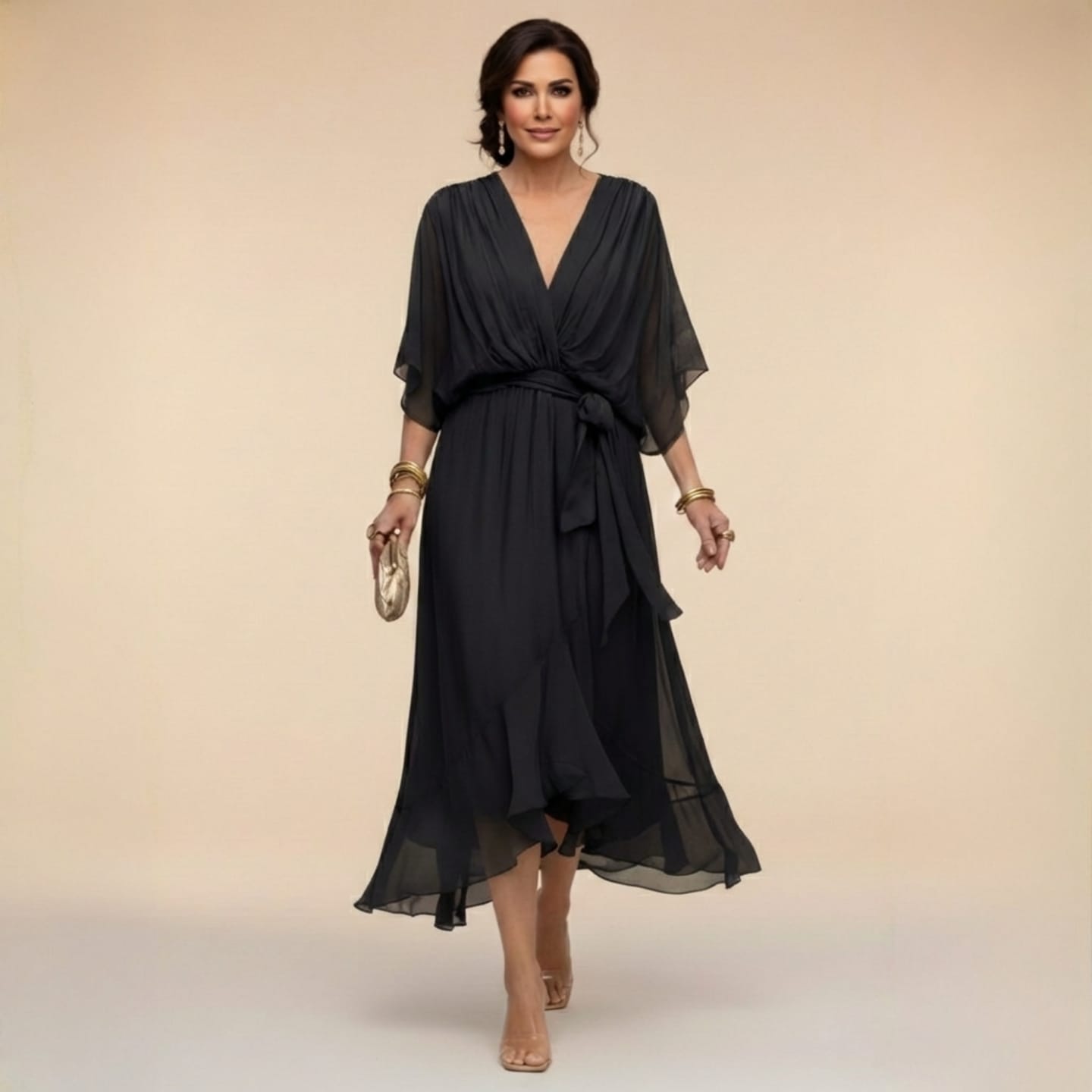 Customer photo review of Vestido Monica™ - Chifón con Escote en V