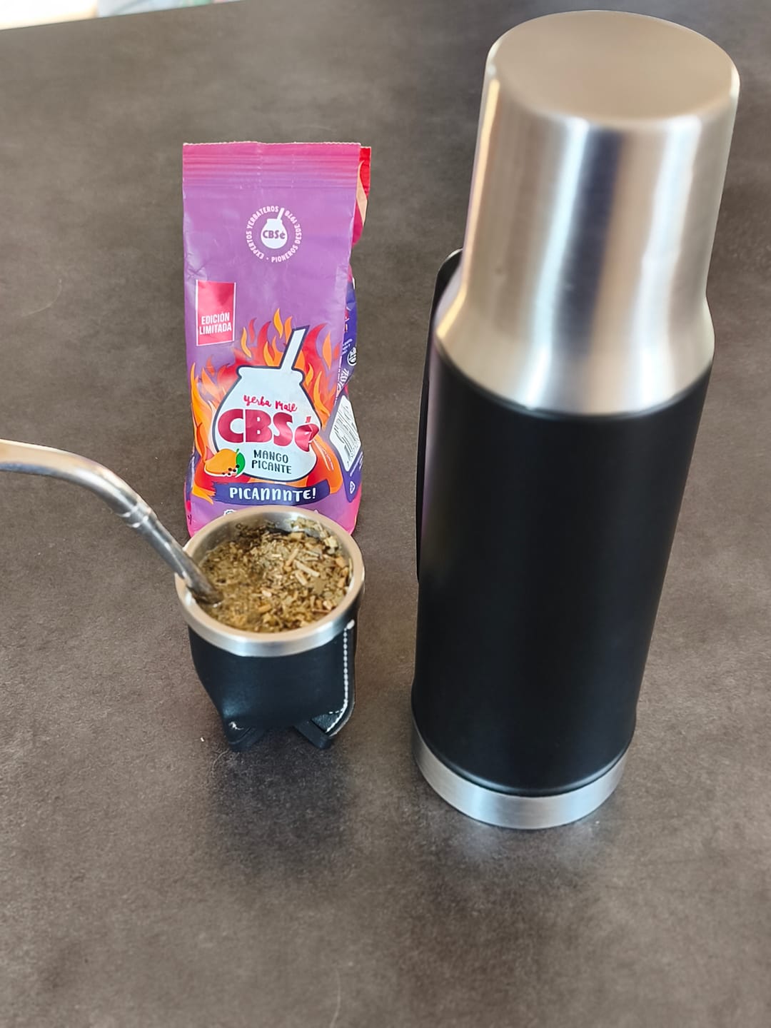 Customer photo review of CBSé Mango Picante — Yerba Maté Mangue Épicée 250g