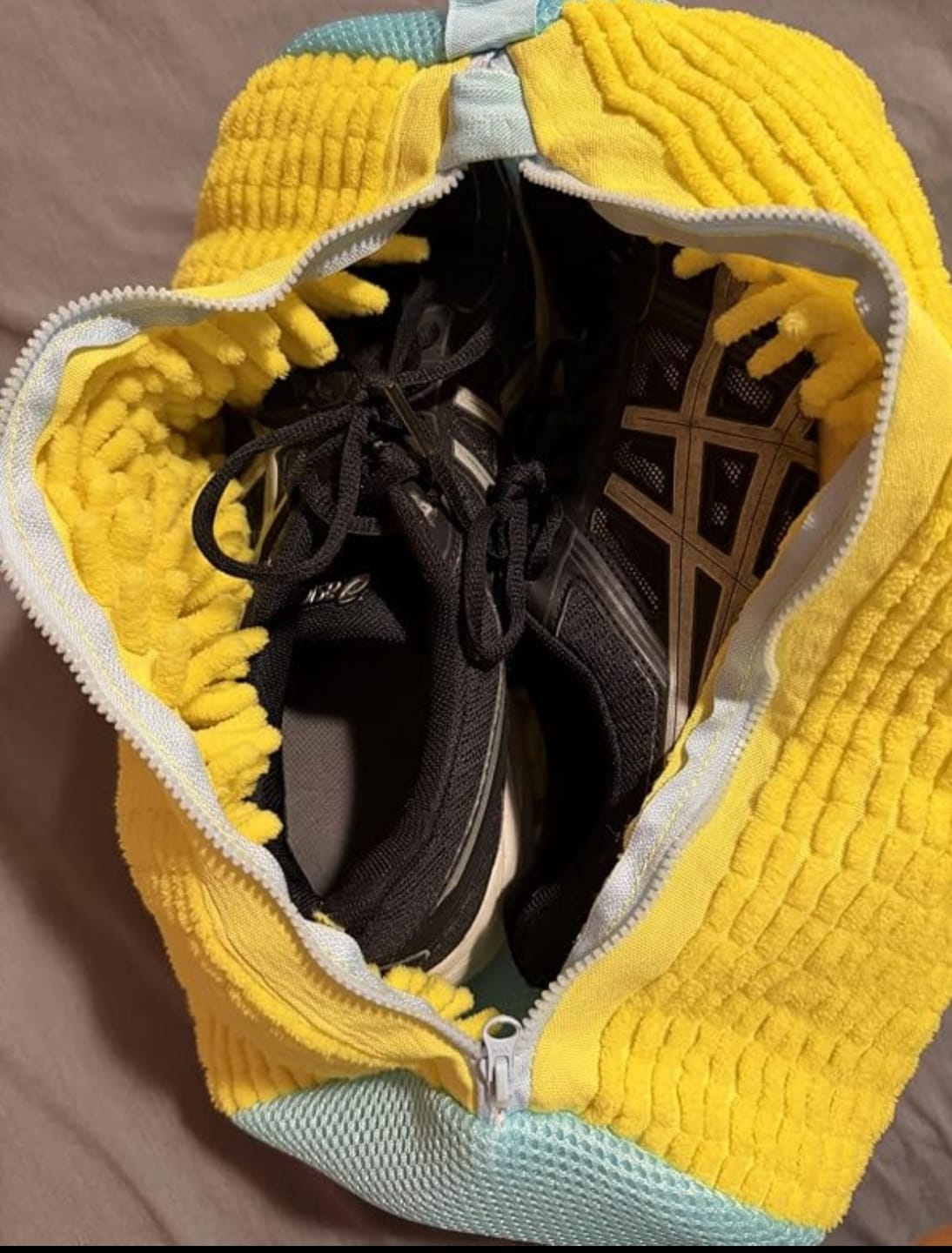 Customer photo review of Shoe Washing Machine Bag for Sneakers & Delicates