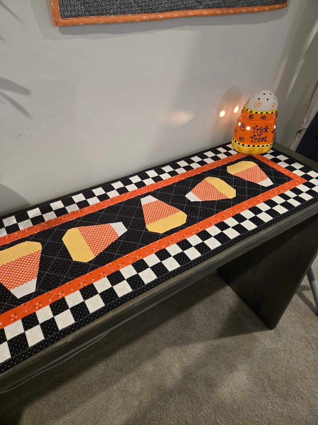 Customer photo review of Candy Corn Season Runner Kit- Orange Backing