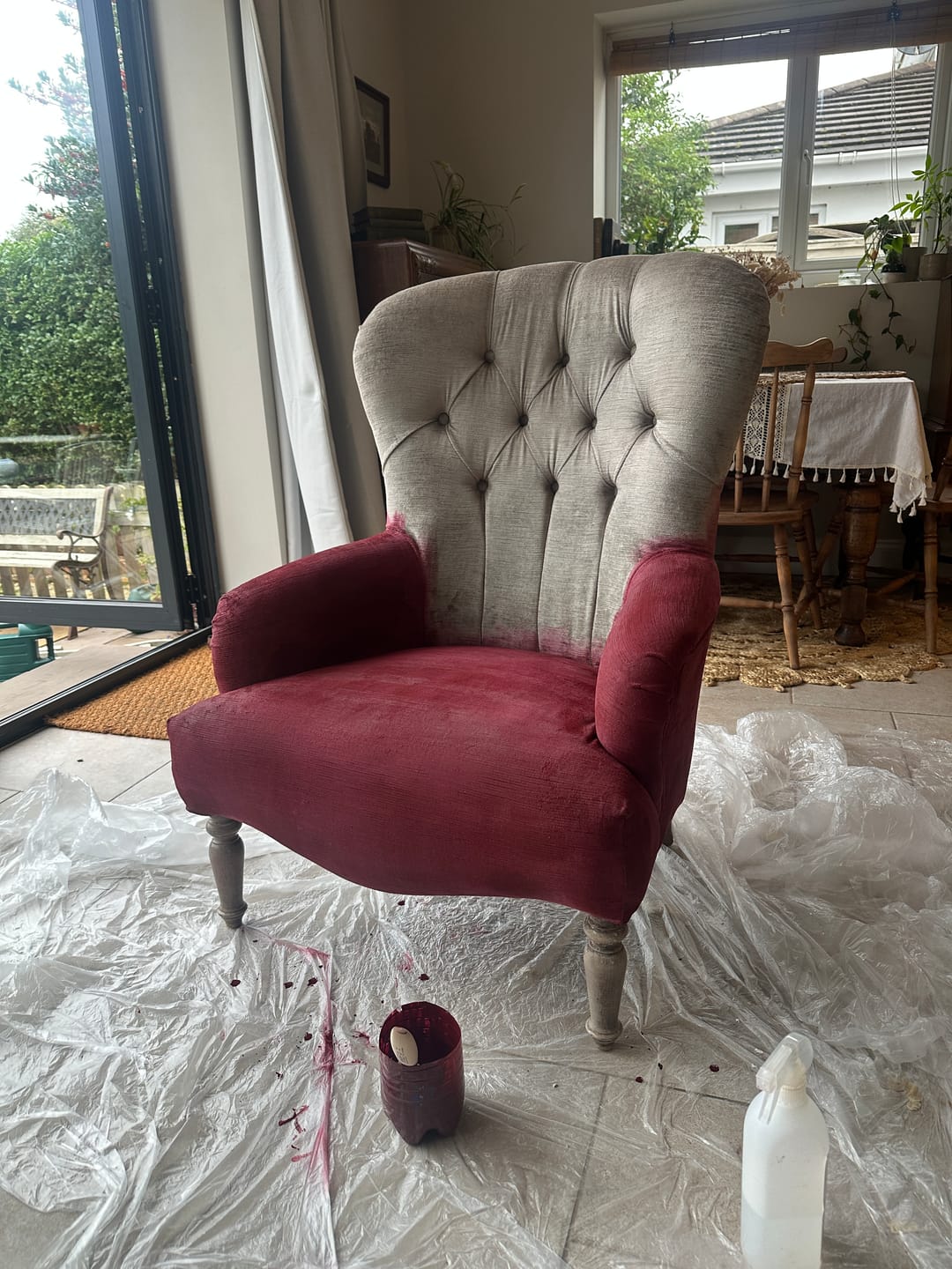 Customer photo review of Fabric Paint -- Maroon