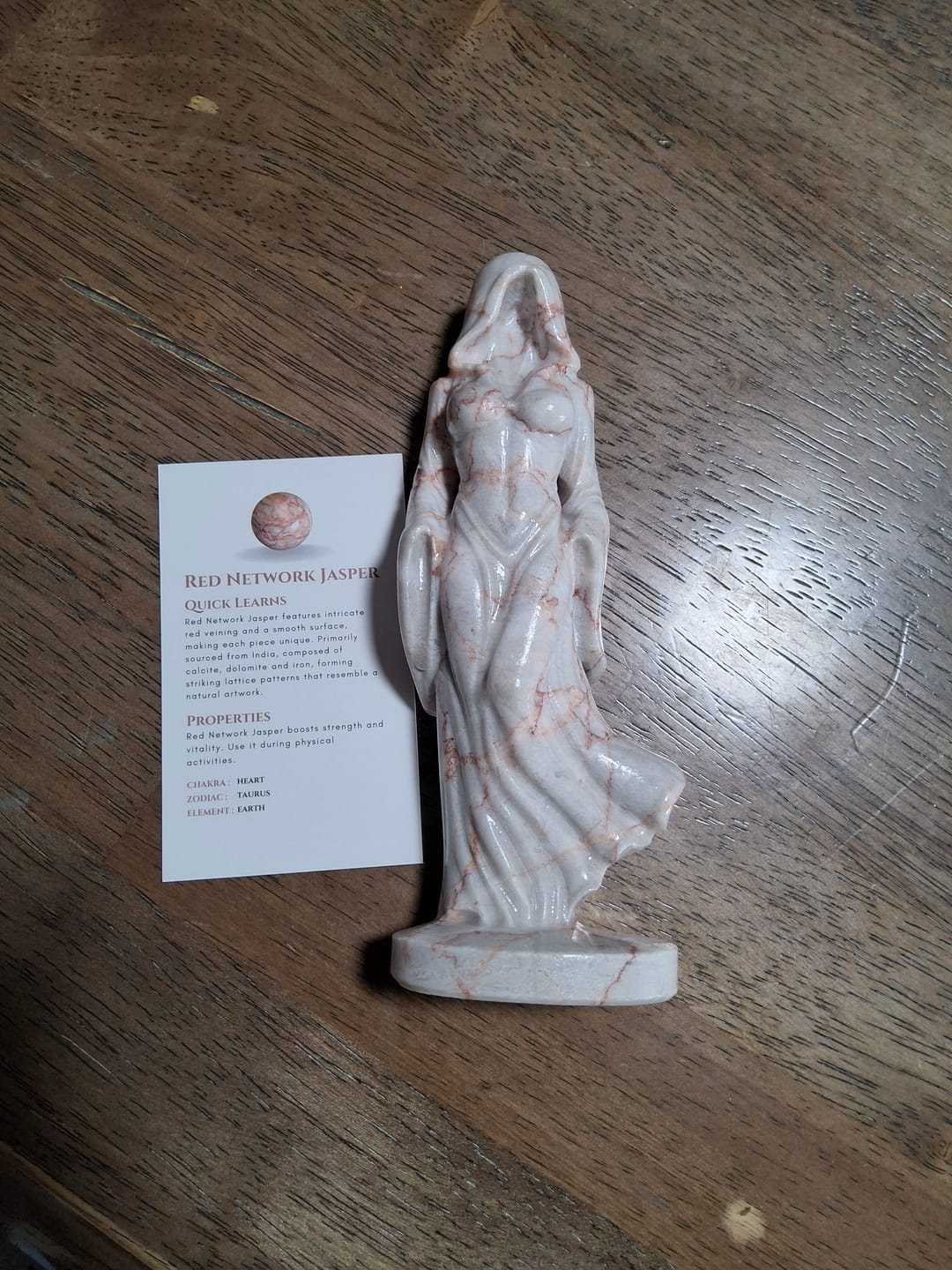 Customer photo review of Natural Crystal Ghost Lady Carving