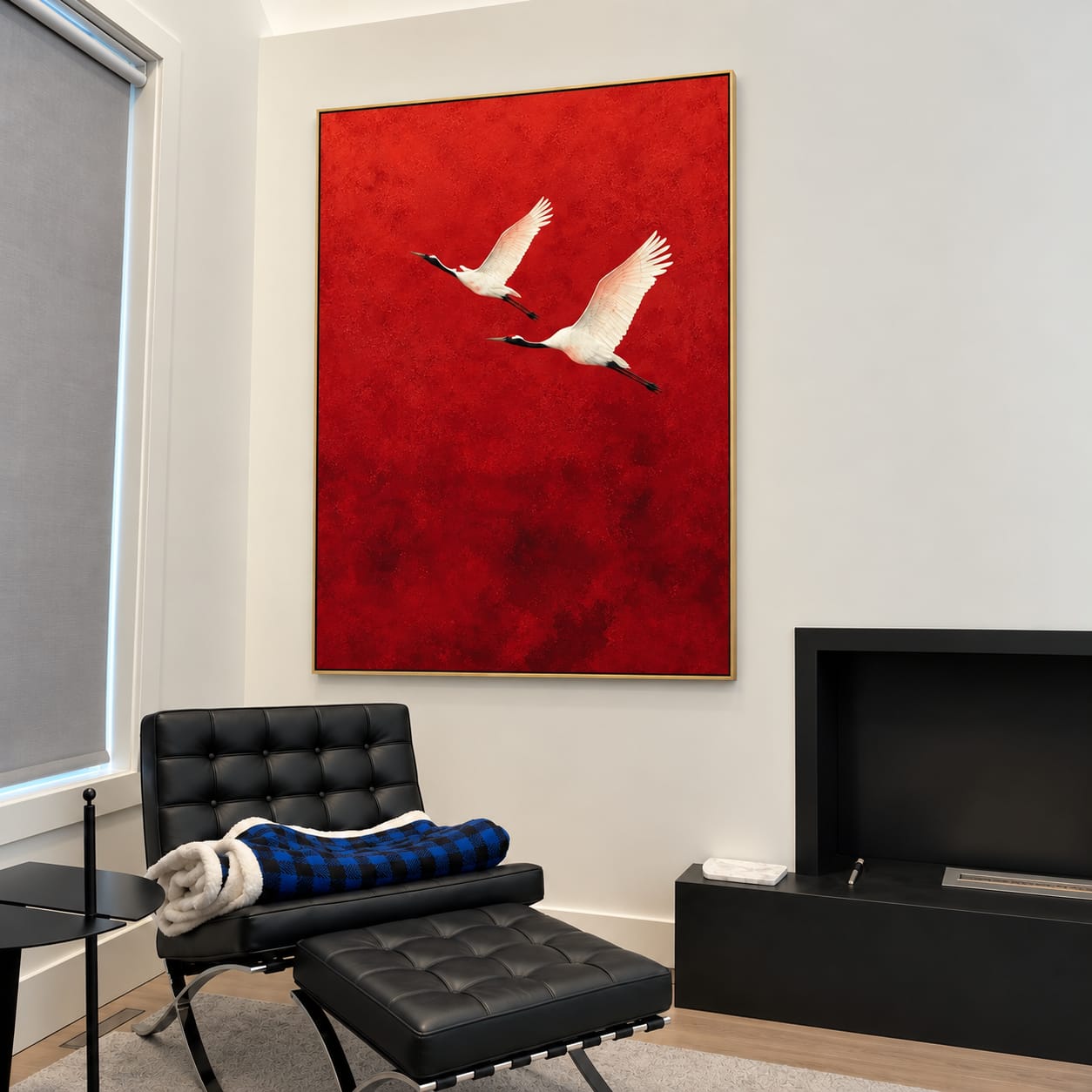 Customer photo review of Crimson Flight Wall Art