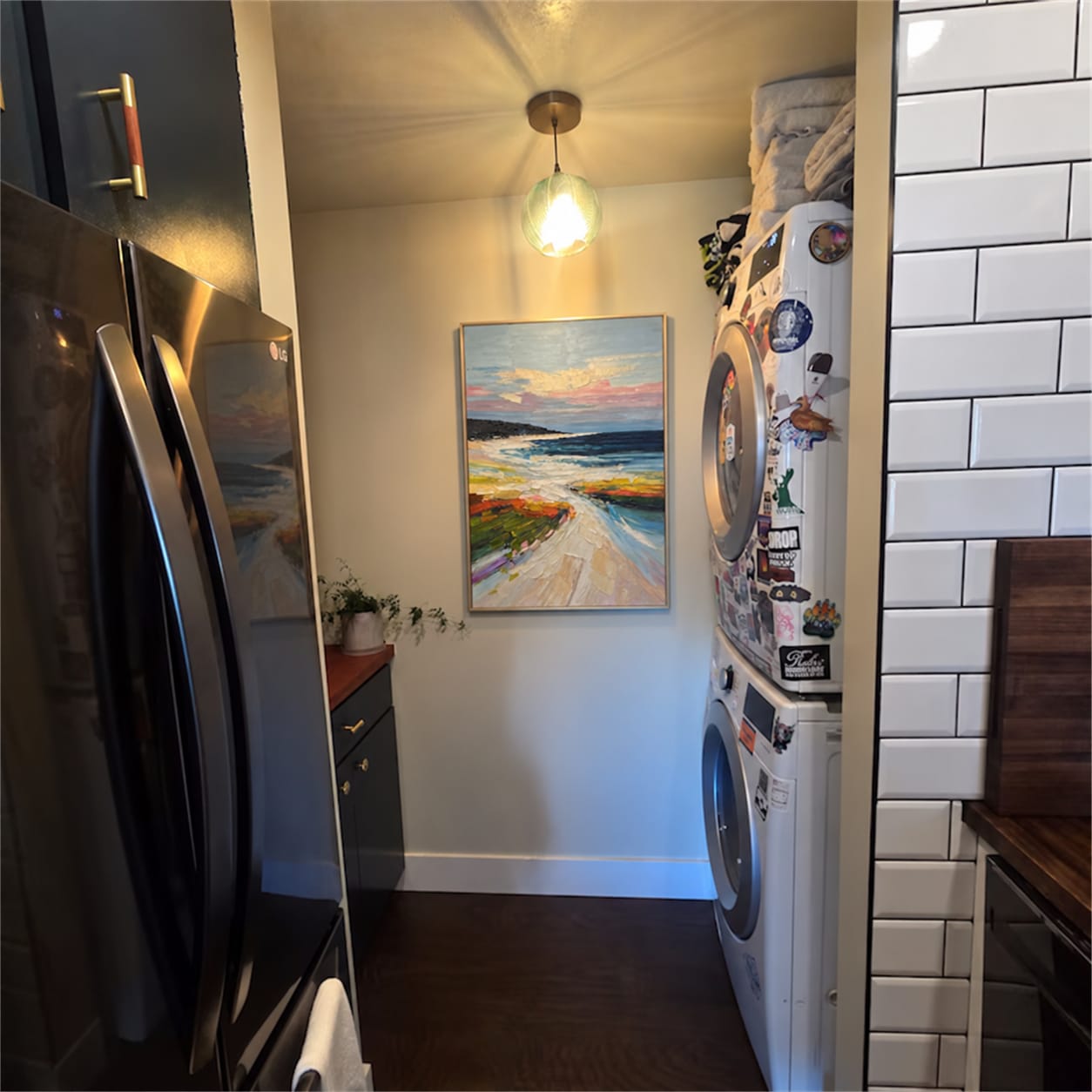 Customer photo review of Colorful Ocean And Sky Abstract Textured Wall Art #OS150