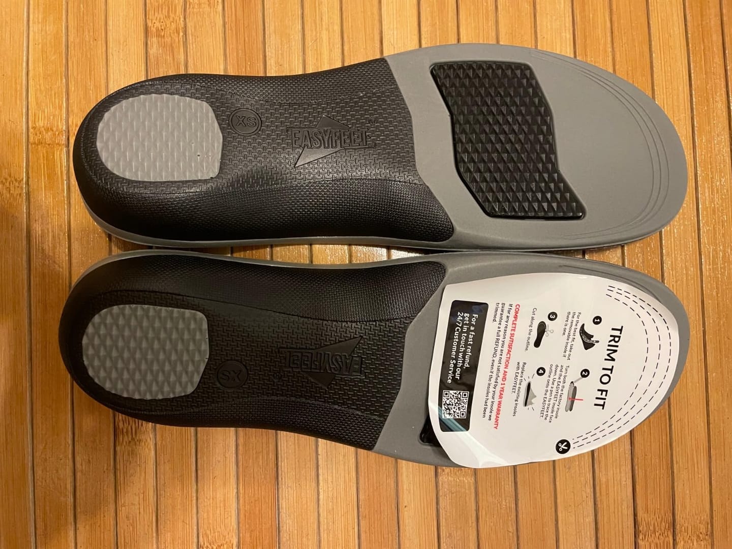 Customer photo review of EASYFEET Black Onyx - Premium Firm Arch Support Insoles for Daily Wear (High Arch)