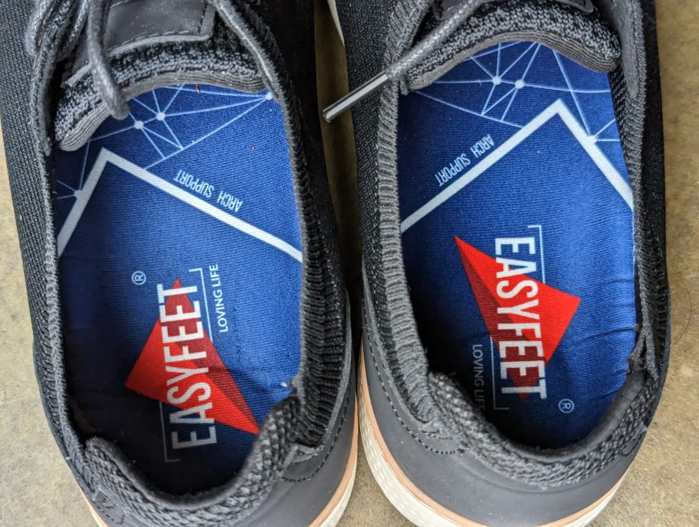 Customer photo review of EASYFEET Blue Model - Narrow Orthotic Insoles for All-Day Comfort (Medium Arch)