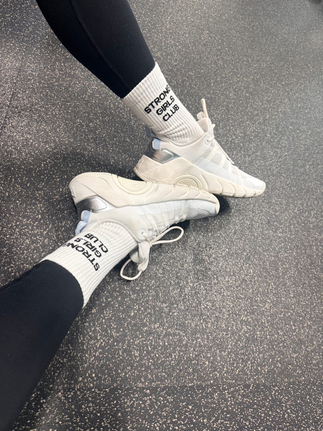 Customer photo review of No Excuses - Crew Workout Socks