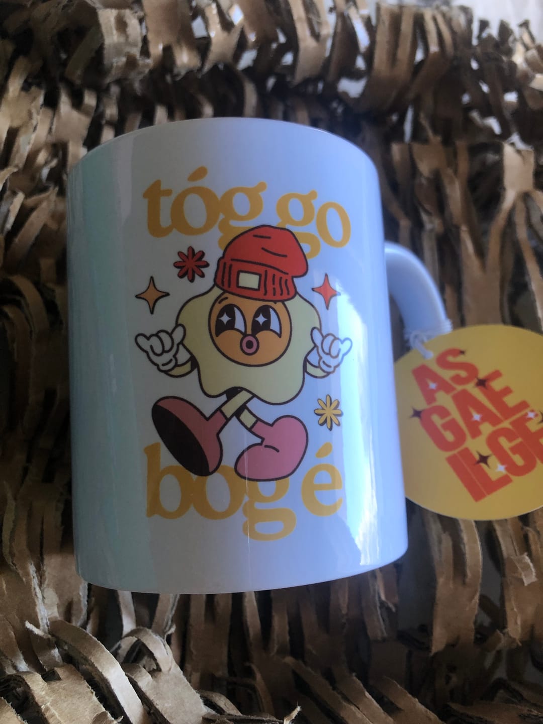 Customer photo review of Tóg Go Bog É Mug | As Gaeilge