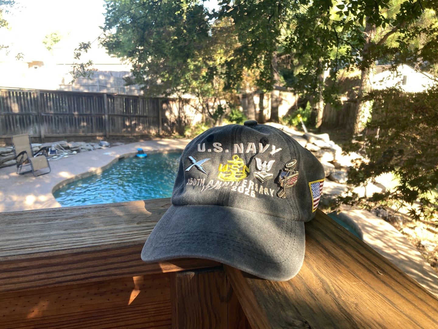 Customer photo review of US Navy Veteran Pin