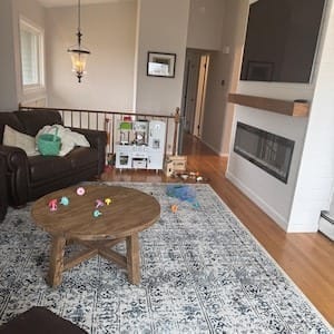 Customer photo review of Sculptural Solid Wood Console — Modern Art Entry Table