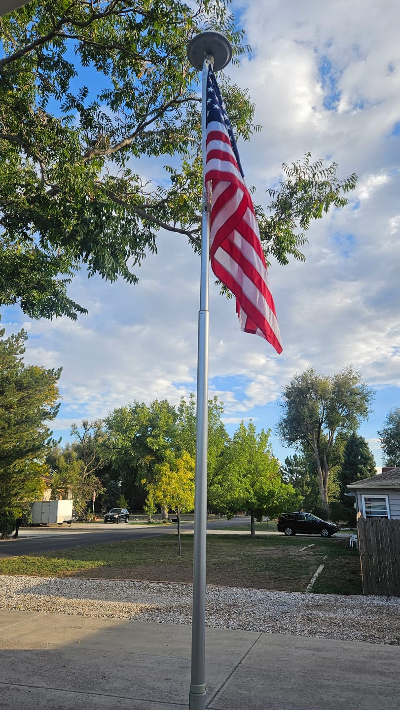 Customer photo review of Durable Patriot - Premium Embroidered American Flag