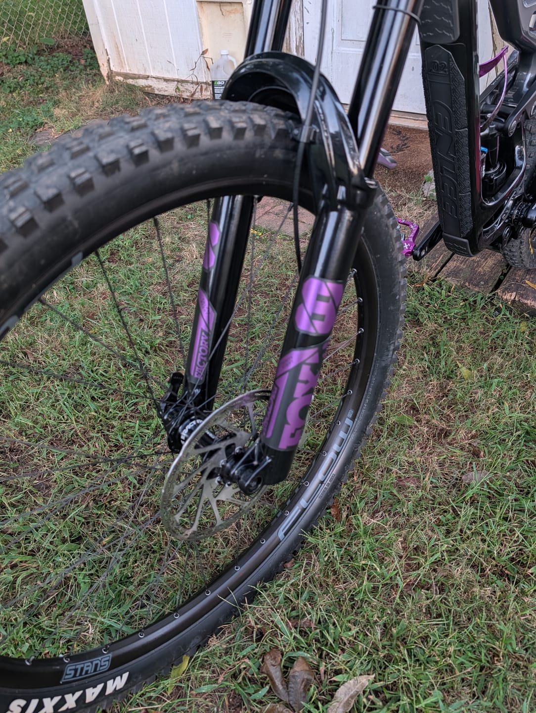 Customer photo review of Metallic Fox 38 Factory Fork Decal