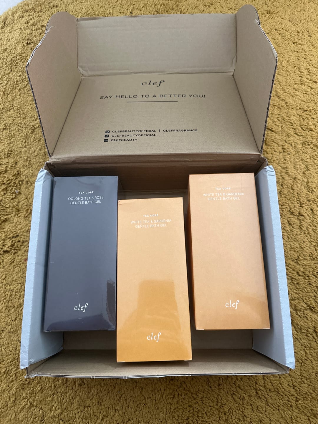 Customer photo review of Tea Core Green Tea & Orange Bath Gel