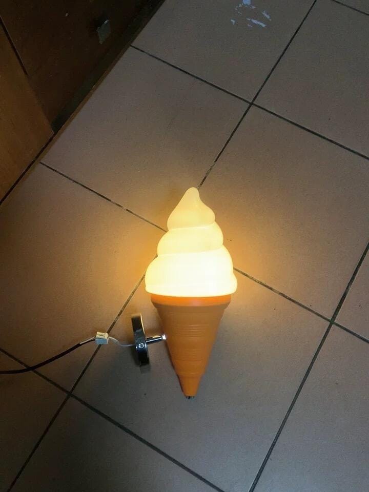 Customer photo review of Iron Wall Light, White Acrylic Shade, Wall Sconce, 43 cm