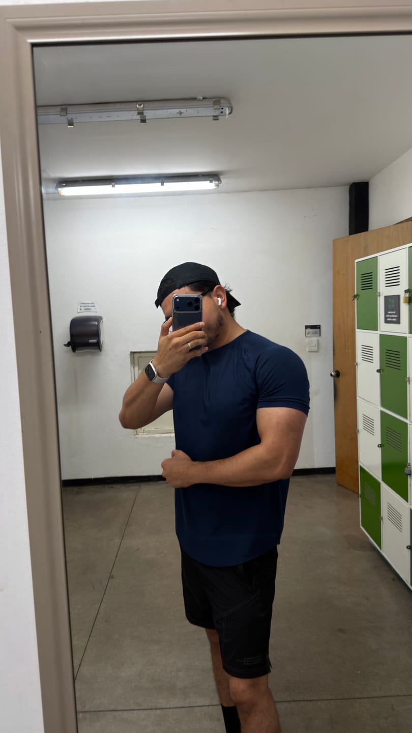 Customer photo review of Training Sport Tee - Navy Blue