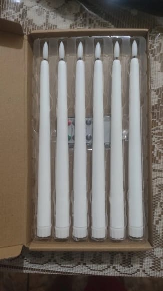 Customer photo review of Cozymere Flameless Taper Candles