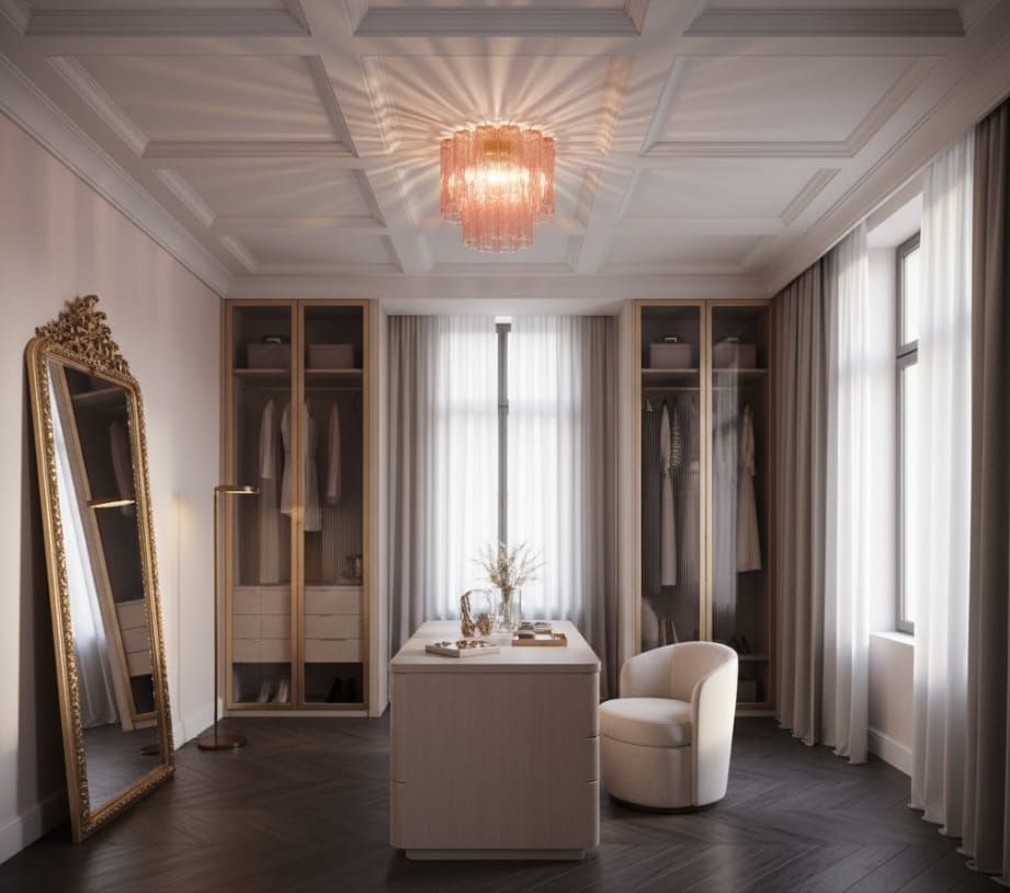 Customer photo review of Art Glass Flush Mount Ceiling Light, Star Shape, Champagne Gold