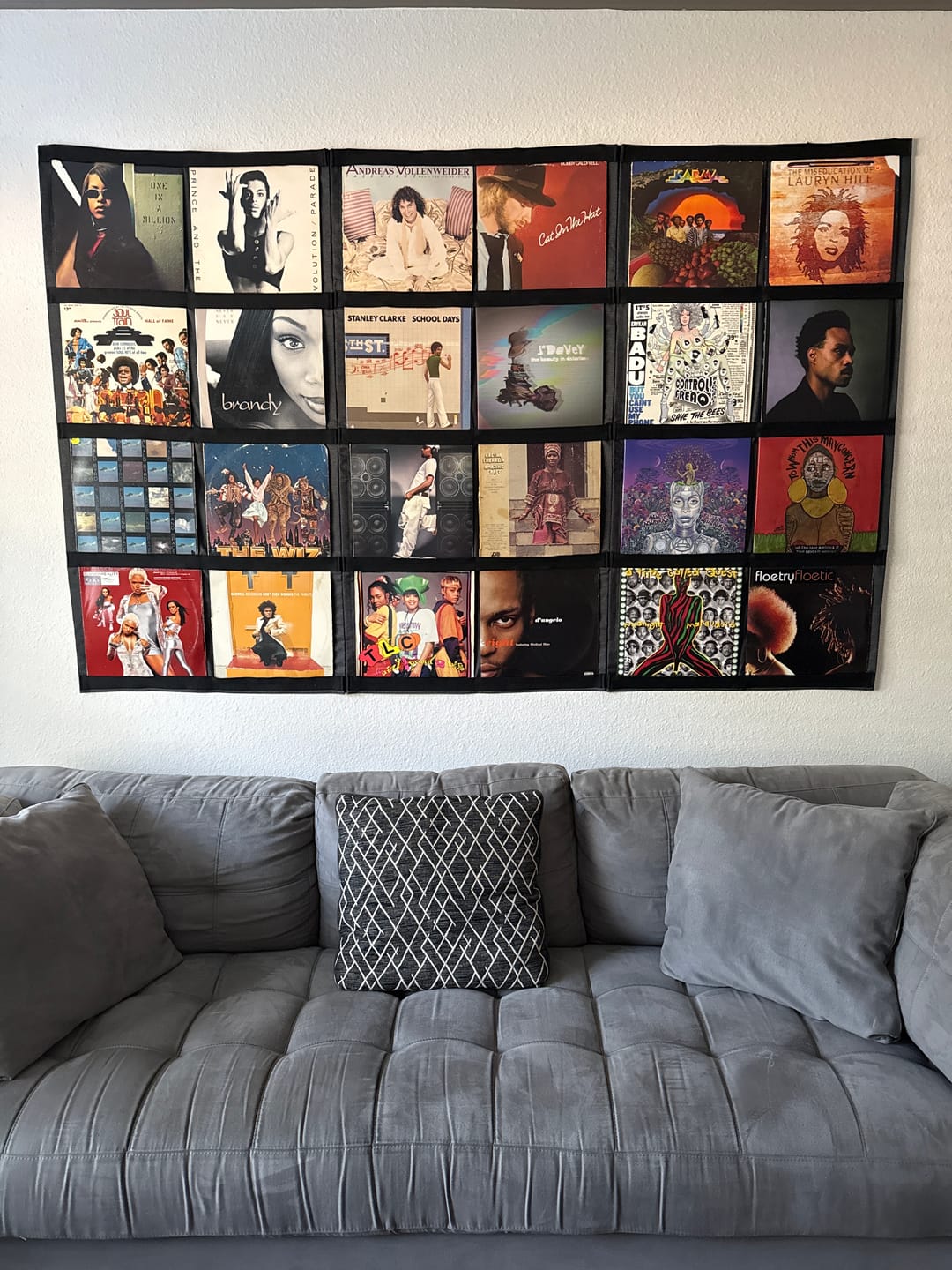 Customer photo review of 12" Vinyl Record Display Frame - LP Wall Storage