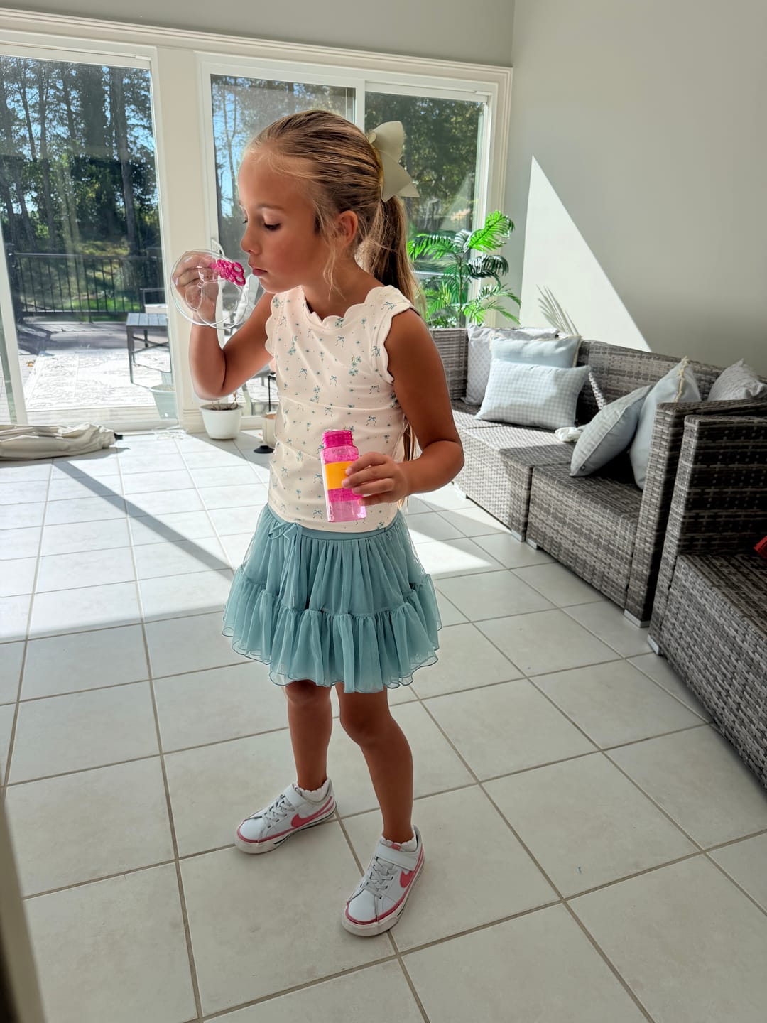 Customer photo review of Morning Fog Culver Skort
