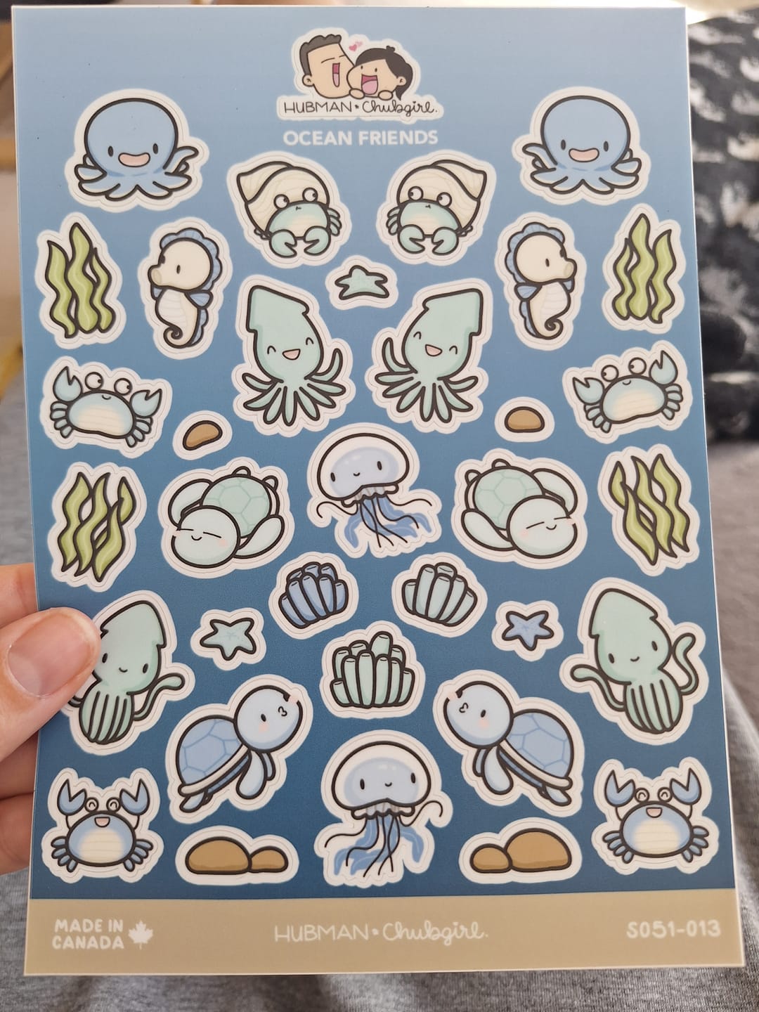 Customer photo review of Ocean Friends Sticker Sheet