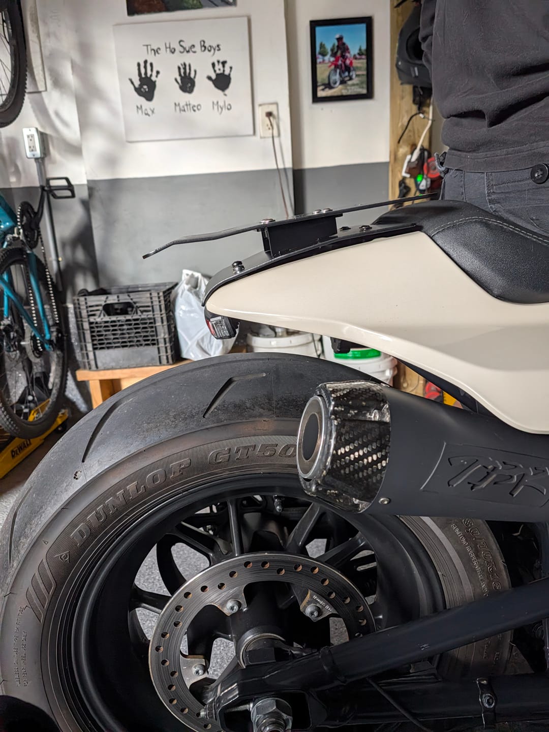 Customer photo review of Motorcycle Side License Plate Holder Bracket with LED Light for Sportster S RH1250