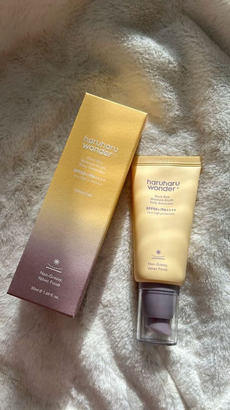 Customer photo review of Black Rice Moisture Airyfit Sunscreen